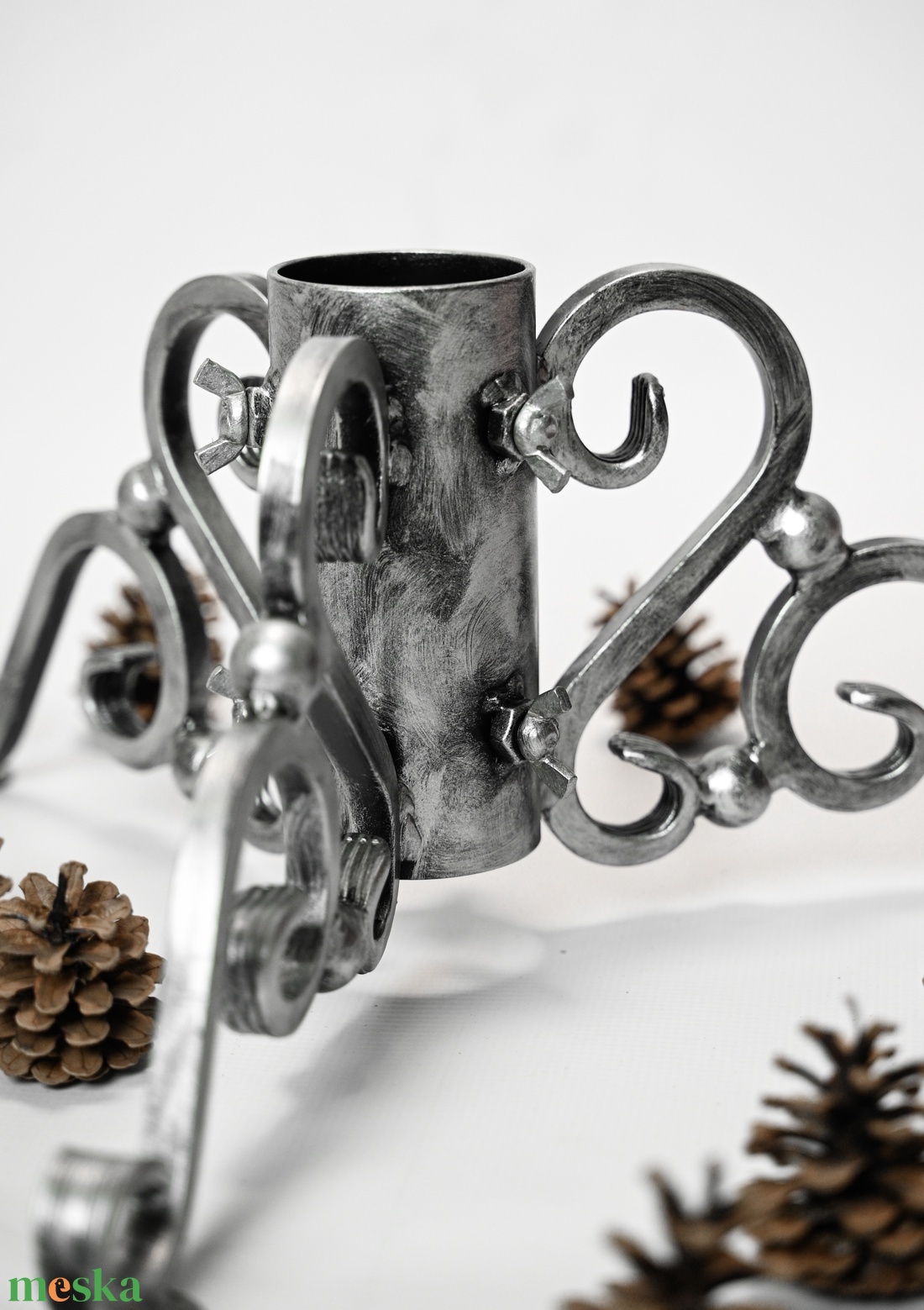 Karácsonyfa talp - ezüst - karácsony - karácsonyi lakásdekoráció - karácsonyfadíszek - Meska.hu