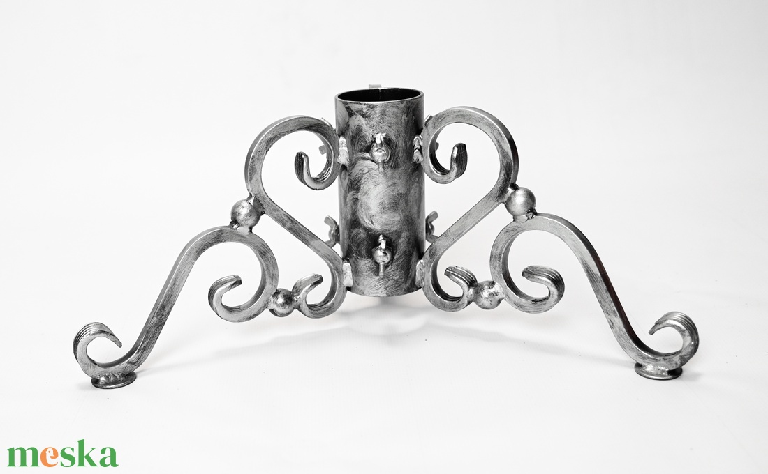 Karácsonyfa talp - ezüst - karácsony - karácsonyi lakásdekoráció - karácsonyfadíszek - Meska.hu