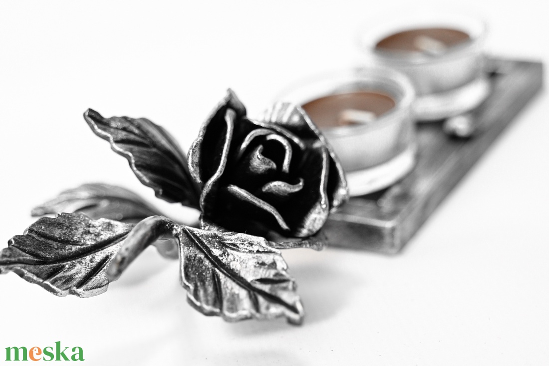 Rózsás mécses- és képtartó ezüst  - otthon & életmód - dekoráció - kép & falikép - képkeret - Meska.hu