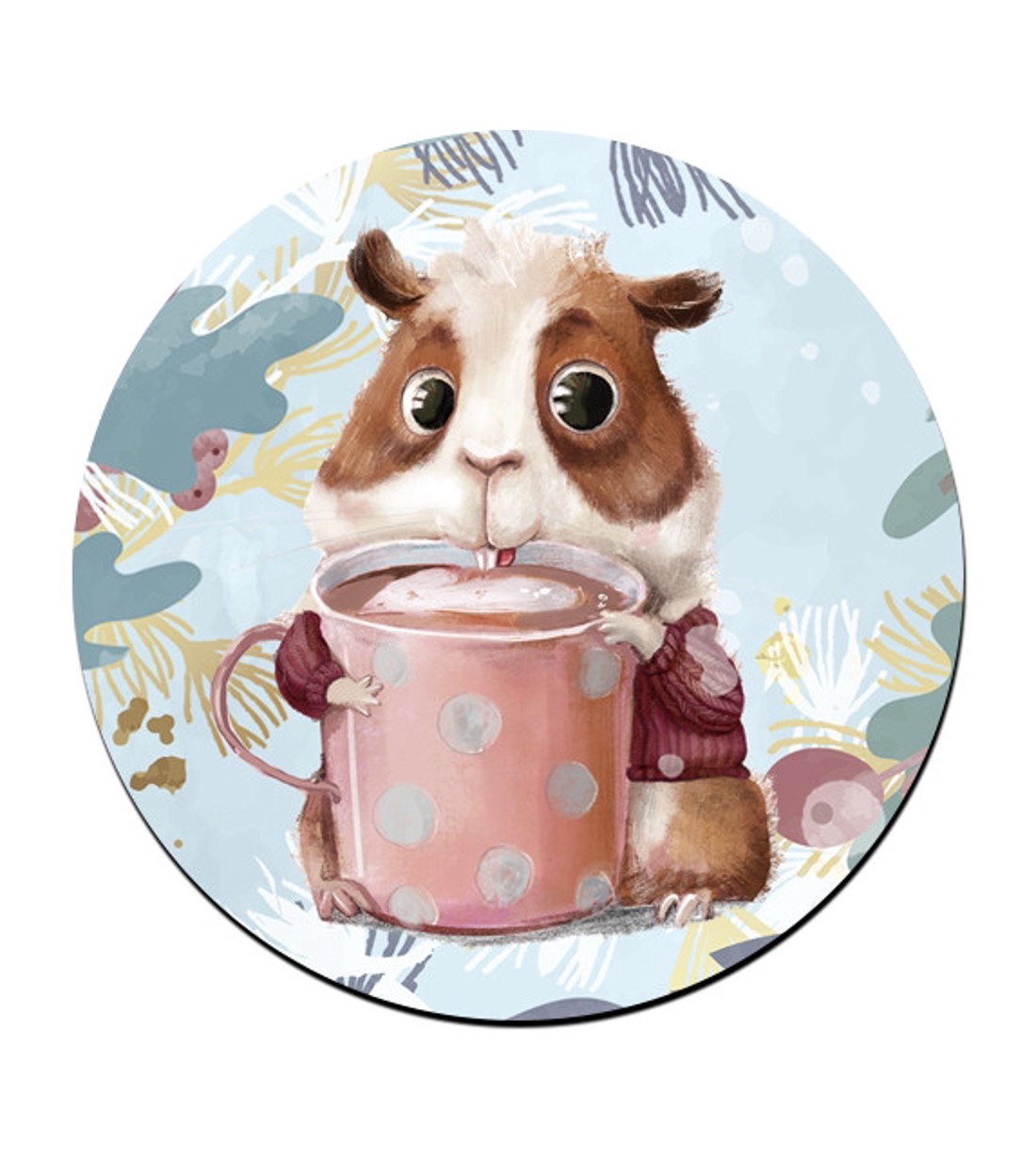 Kakaós tengerimalac mintás bögre alátét -  - Meska.hu