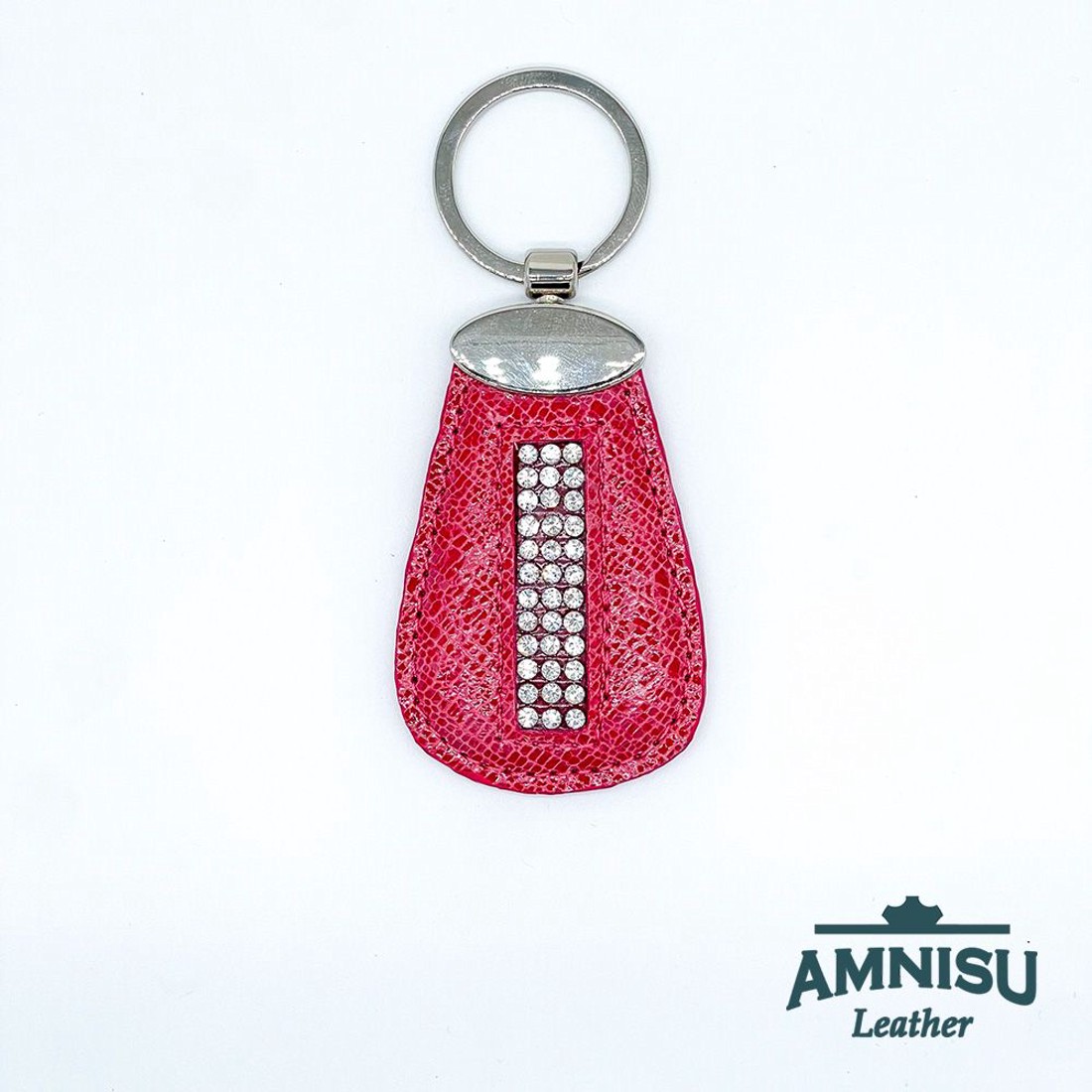 Piros mintás csepp alakú swarovski köves kulcstartó H5016OK - táska & tok - kulcstartó & táskadísz - kulcstartó - Meska.hu