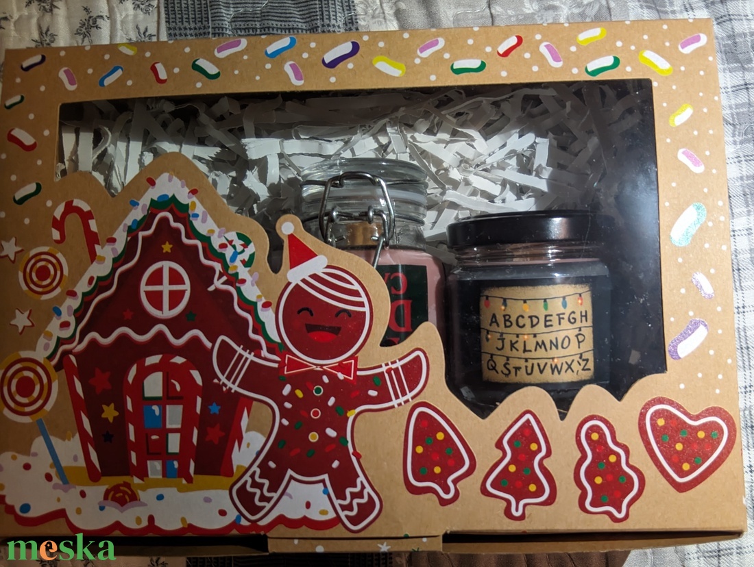 Tematikus gyertyacsomag karácsonyi dobozban - otthon & életmód - gyertya, illat, aroma - gyertya - Meska.hu