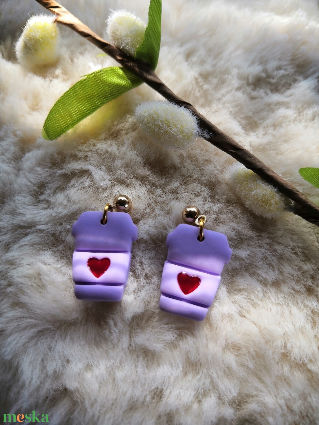 Polymer clay fülbevaló-Kávéspohár - ékszer - fülbevaló - lógó fülbevaló - Meska.hu Polymer clay fülbevaló-Kávéspohár - ékszer - fülbevaló - lógó fülbevaló - Meska.hu