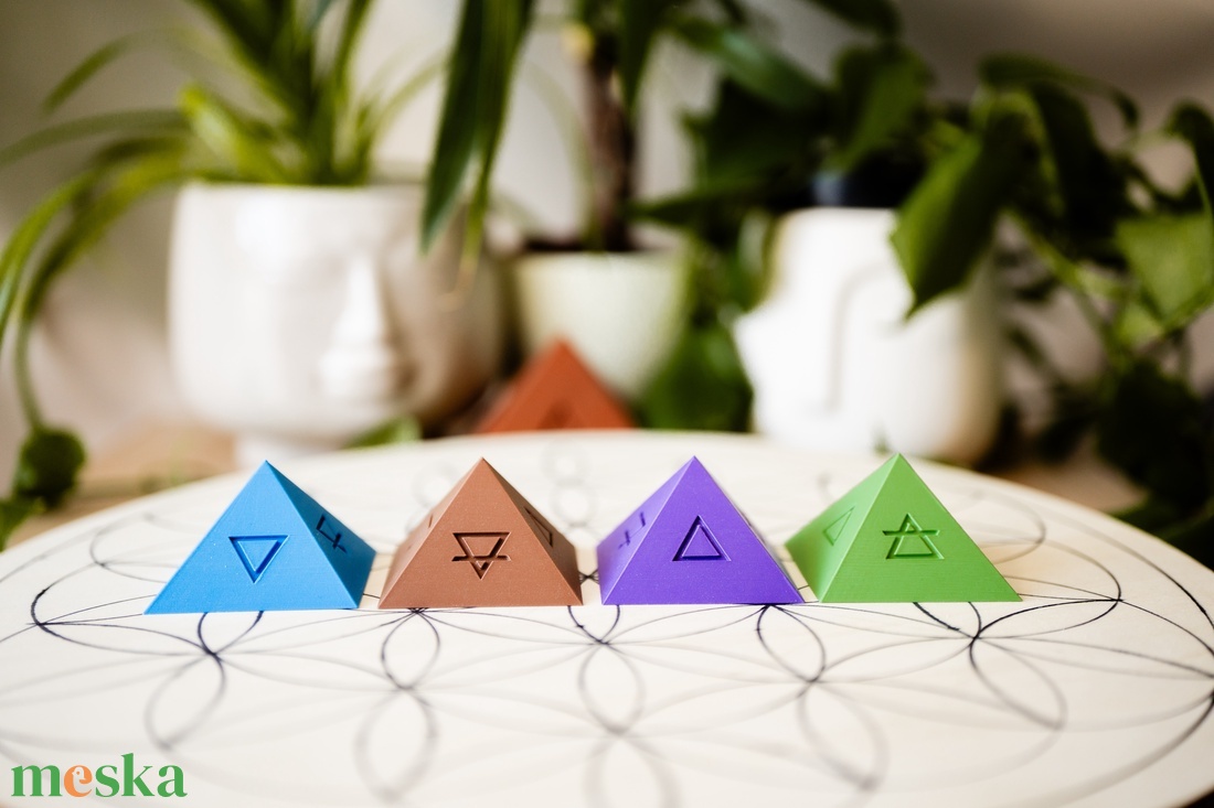 Harmonizáló piramis mini FÖLD - 4 őselem piramis mini FÖLD - otthon & életmód - dekoráció - spiritualitás - orgonit piramis - Meska.hu