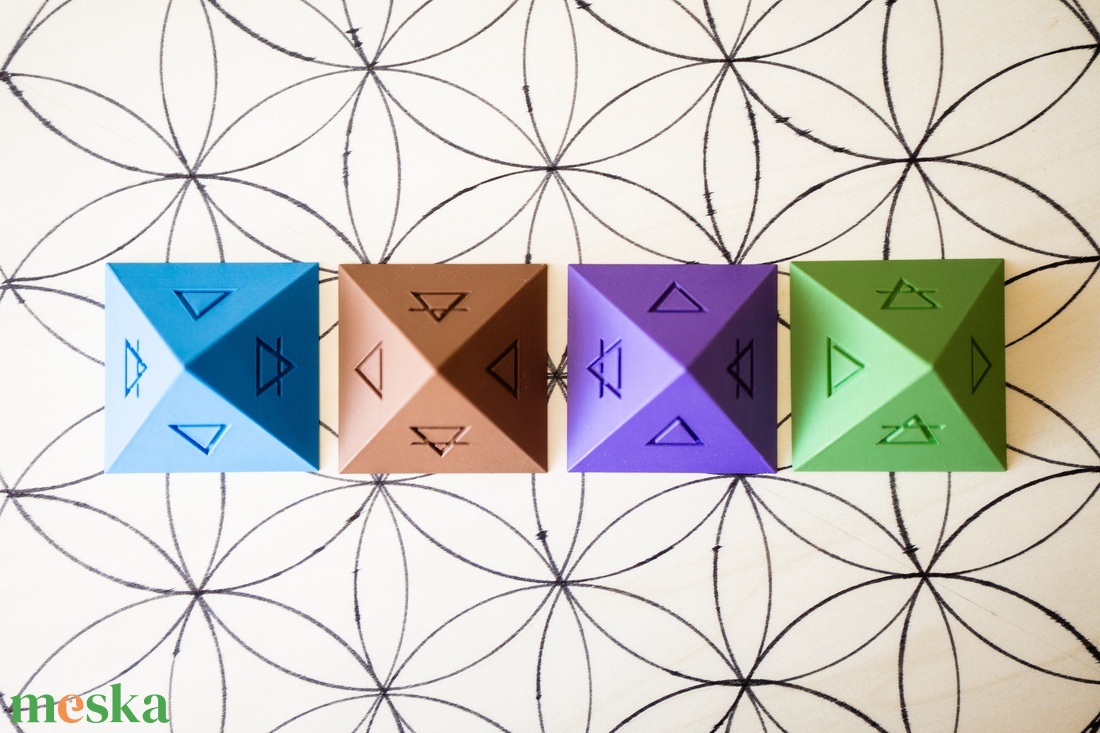 Harmonizáló piramis mini FÖLD - 4 őselem piramis mini FÖLD - otthon & életmód - dekoráció - spiritualitás - orgonit piramis - Meska.hu