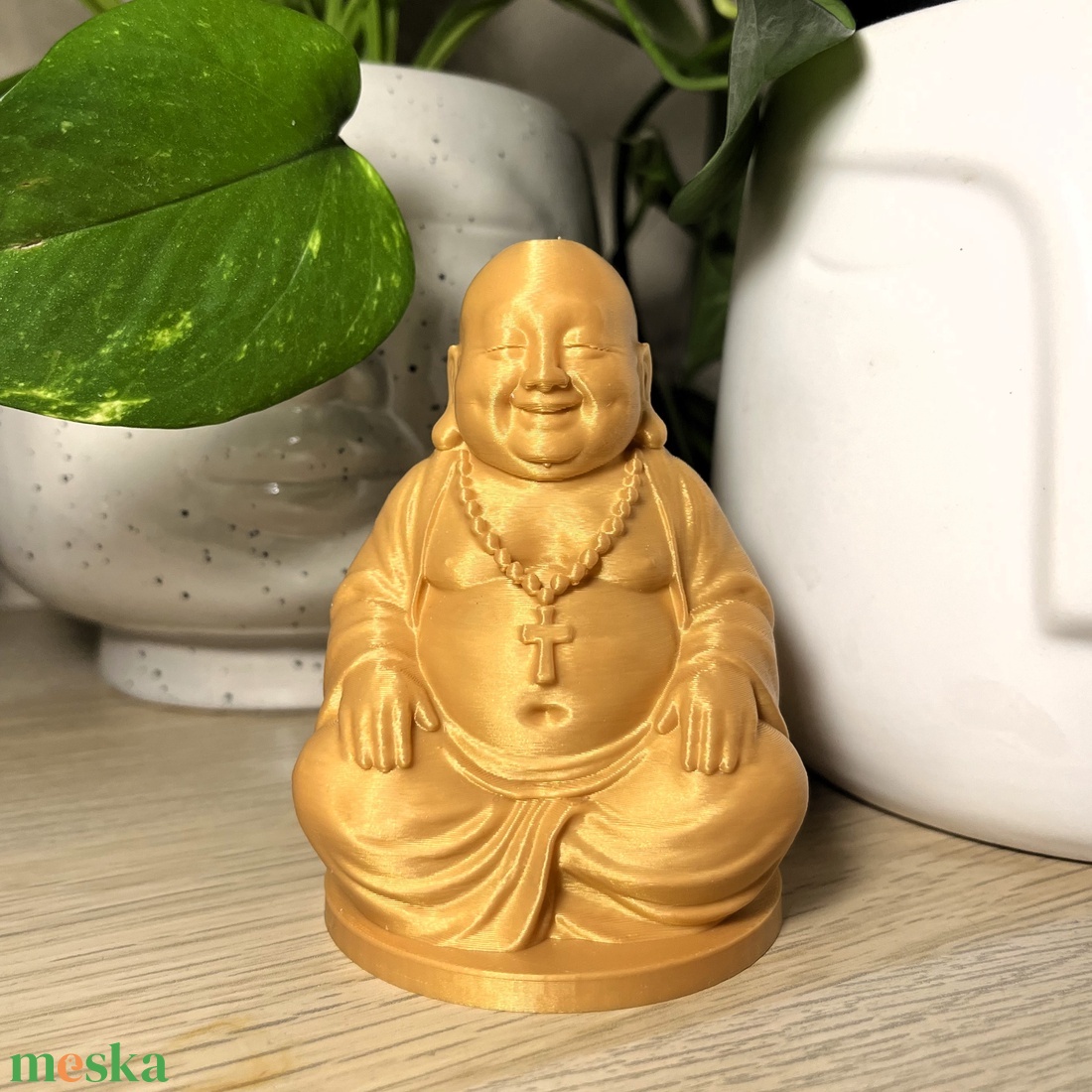 Mosolygó Buddha szobor � a kollektív gyógyító szándék és az egység szimbóluma - otthon & életmód - dekoráció - dekoratív figurák és szobrok - Meska.hu