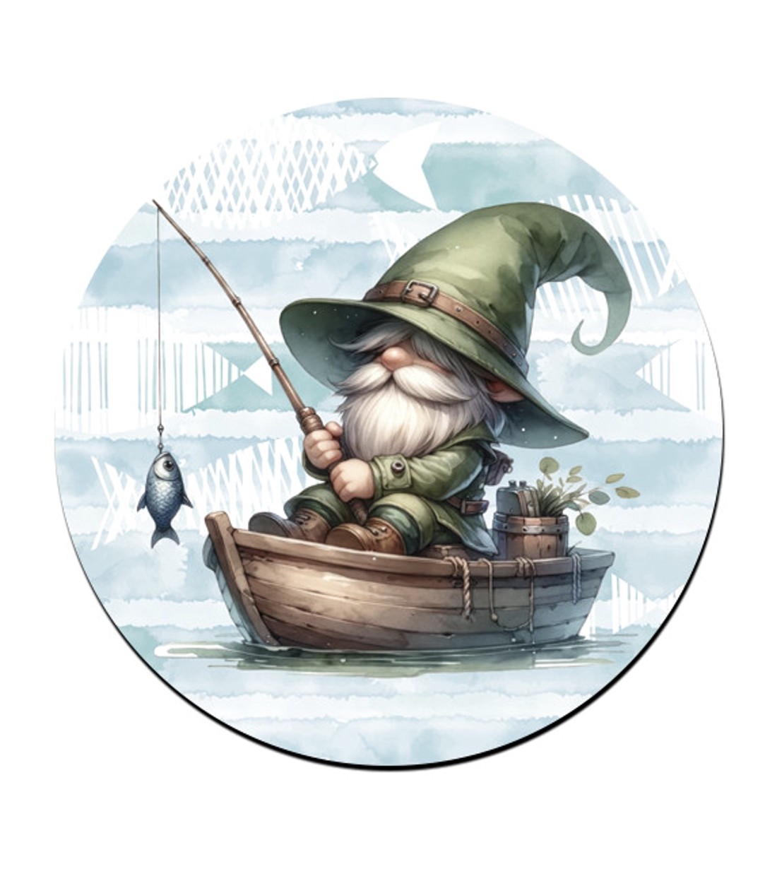 Csónakos horgász manó mintás bögre alátét -  - Meska.hu