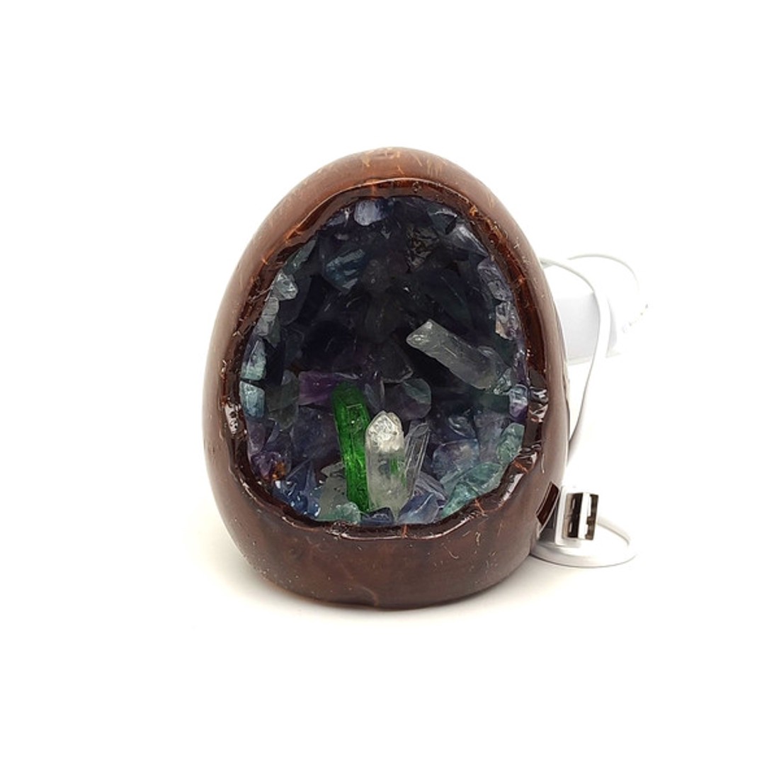 Fluorit nyers tojás hangulatlámpa 10 cm - kellékek & szerszámok - ásvány alapanyag - Meska.hu