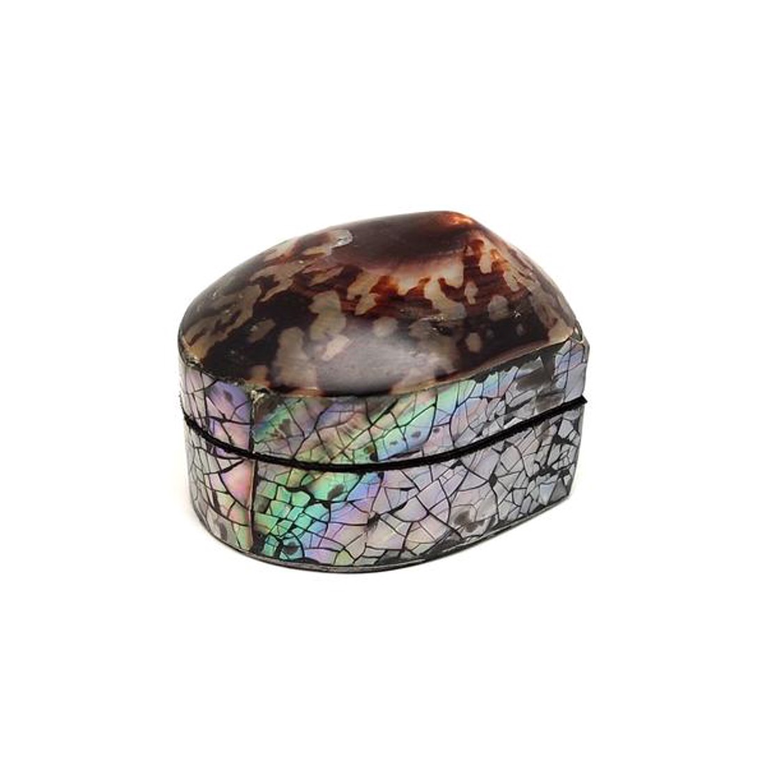 Ékszertartó doboz barna-fehér elegáns mini díszdoboz 54 cm - ékszer - ékszertartó - ékszerdoboz - Meska.hu