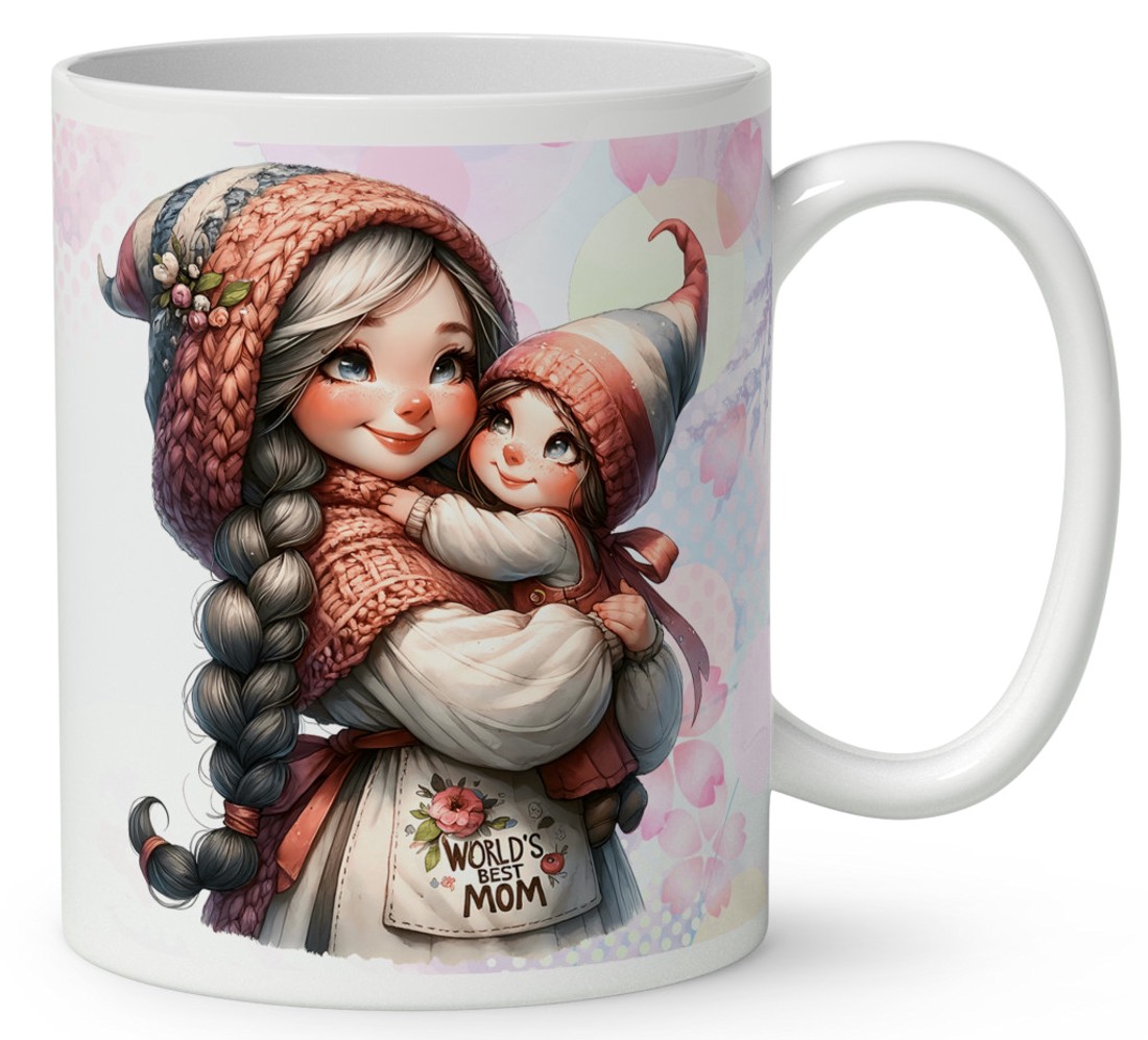 Névvel kérhető - Cuki Anya manó és Lánykája mintás bögre - otthon & életmód - konyhafelszerelés, tálalás - tálalás - bögre & csésze - Meska.hu