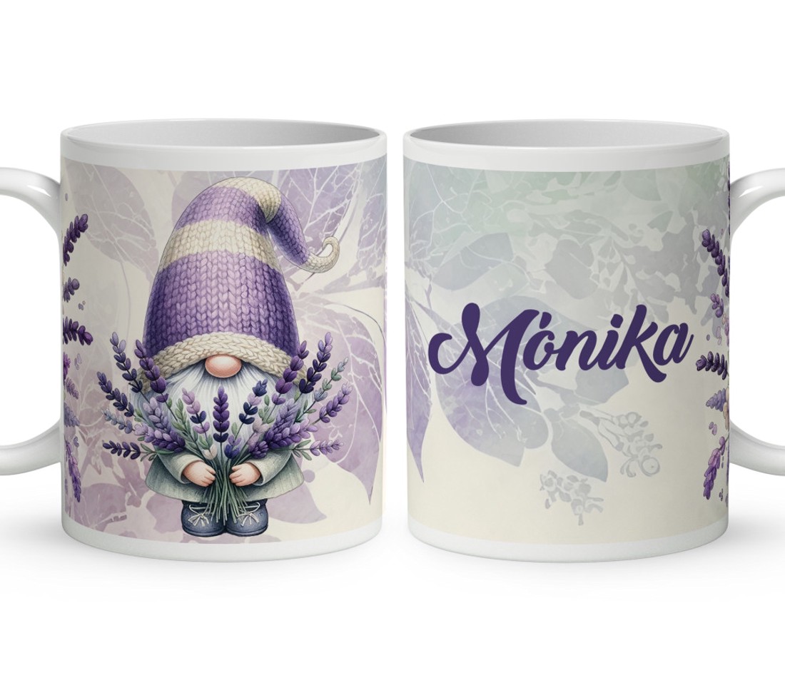 Névvel kérhető - Illatos levendulás manó mintás bögre - otthon & életmód - konyhafelszerelés, tálalás - tálalás - bögre & csésze - Meska.hu