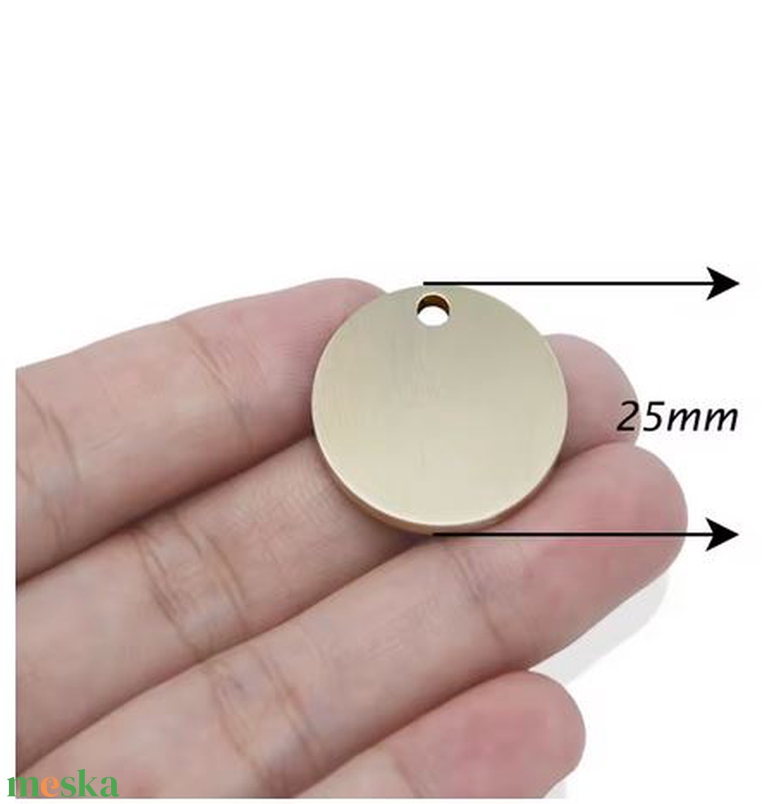 Kézzel kalapált sárgaréz kutyabiléta  �  CROWNA    (25mm) - otthon & életmód - kisállatoknak - kutyáknak - kutya biléta - Meska.hu