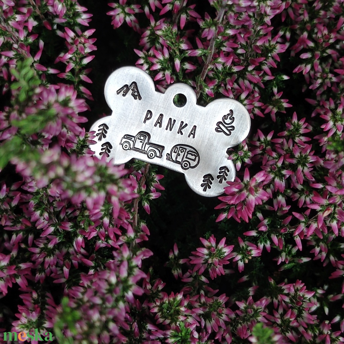 Kézzel kalapált alumínium kutyabiléta � ROAM (38mm x 25mm) - otthon & életmód - kisállatoknak - kutyáknak - kutya biléta - Meska.hu