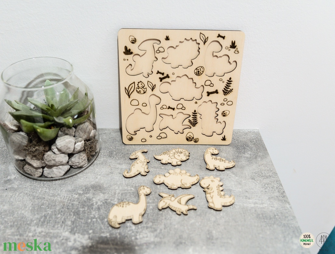 Dínós puzzle, készségfejlesztő játék - játék & sport - készségfejlesztő és logikai játék - logikai játékok - Meska.hu Dínós puzzle, készségfejlesztő játék - játék & sport - készségfejlesztő és logikai játék - logikai játékok - Meska.hu