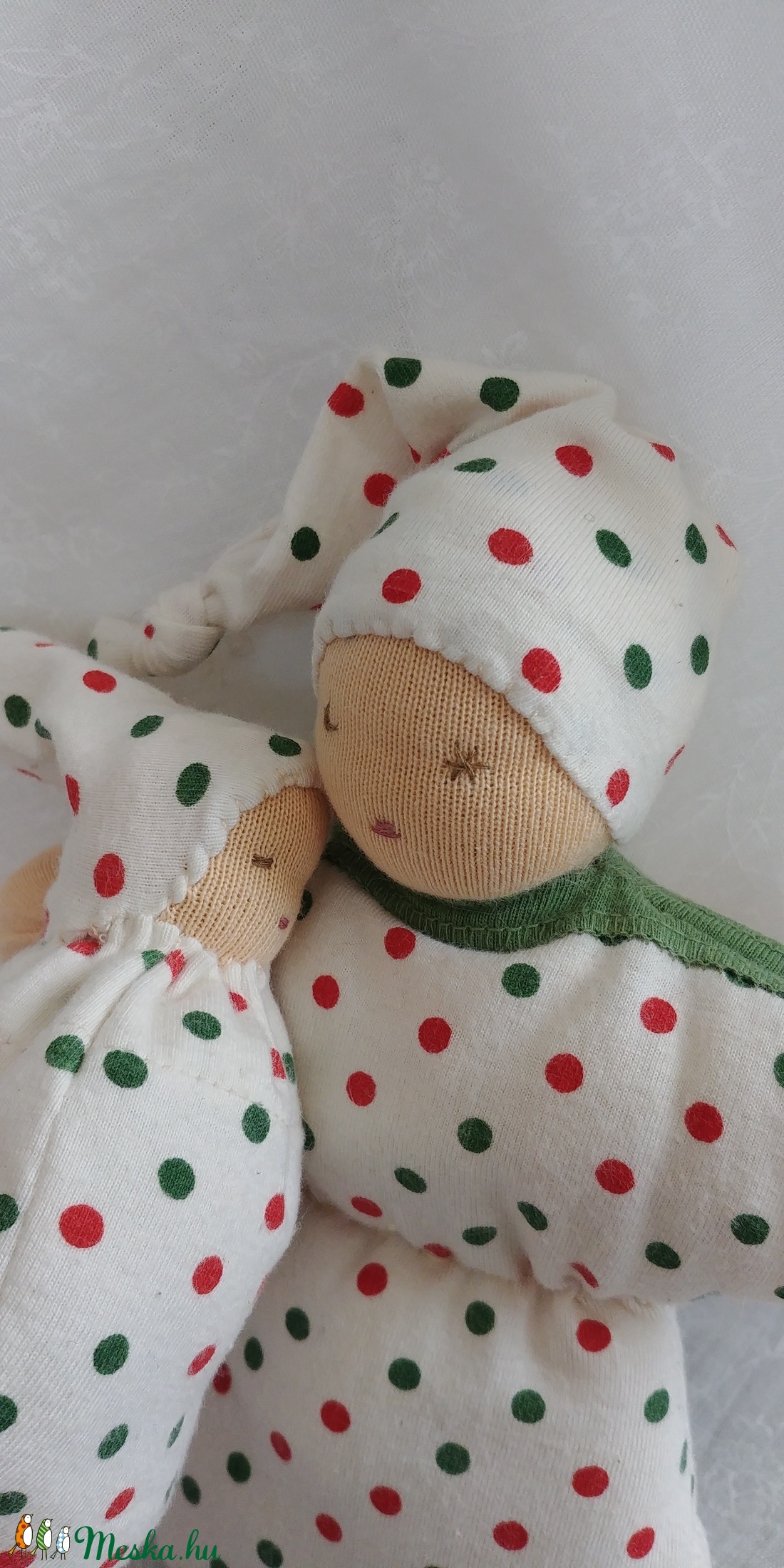 Waldorf marokbaba pár pöttyös - játék & sport - baba & babaház - baba - Meska.hu