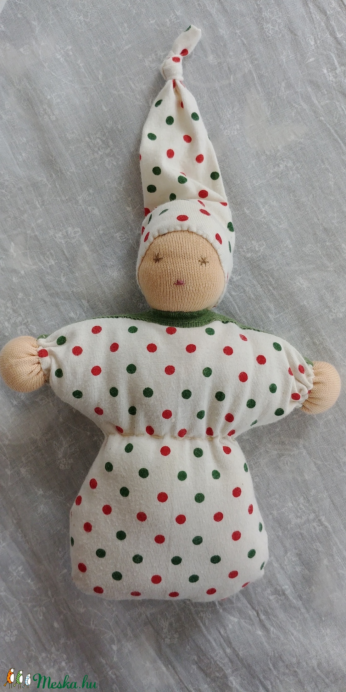 Waldorf marokbaba pár pöttyös - játék & sport - baba & babaház - baba - Meska.hu