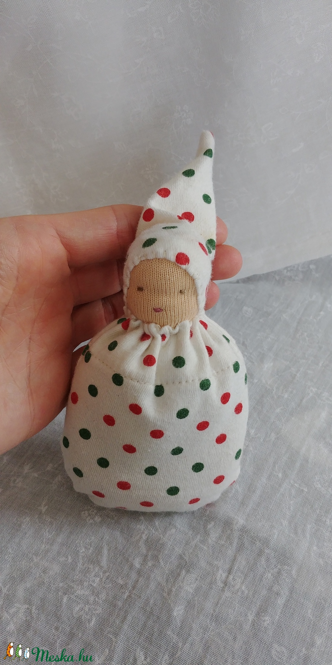 Waldorf marokbaba pár pöttyös - játék & sport - baba & babaház - baba - Meska.hu