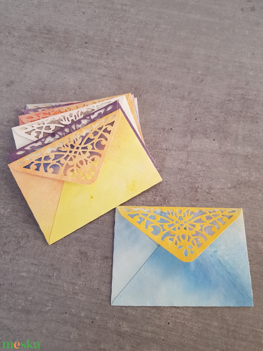 Boríték festett 3 - otthon & életmód - papír, írószer - boríték - Meska.hu