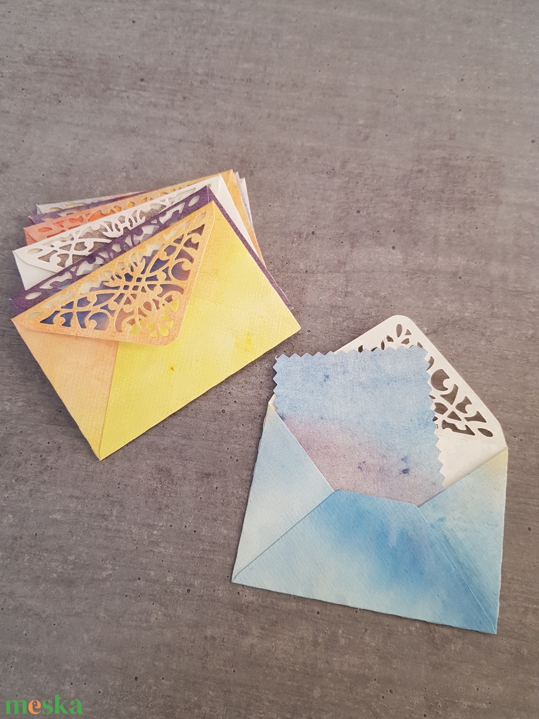 Boríték festett 3 - otthon & életmód - papír, írószer - boríték - Meska.hu