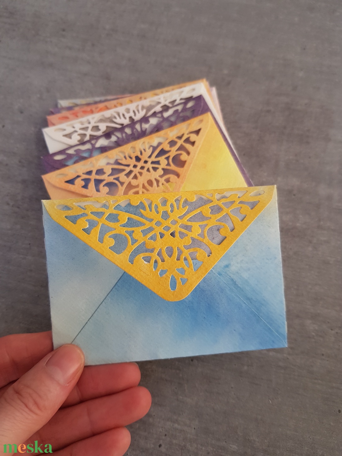 Boríték festett 3 - otthon & életmód - papír, írószer - boríték - Meska.hu