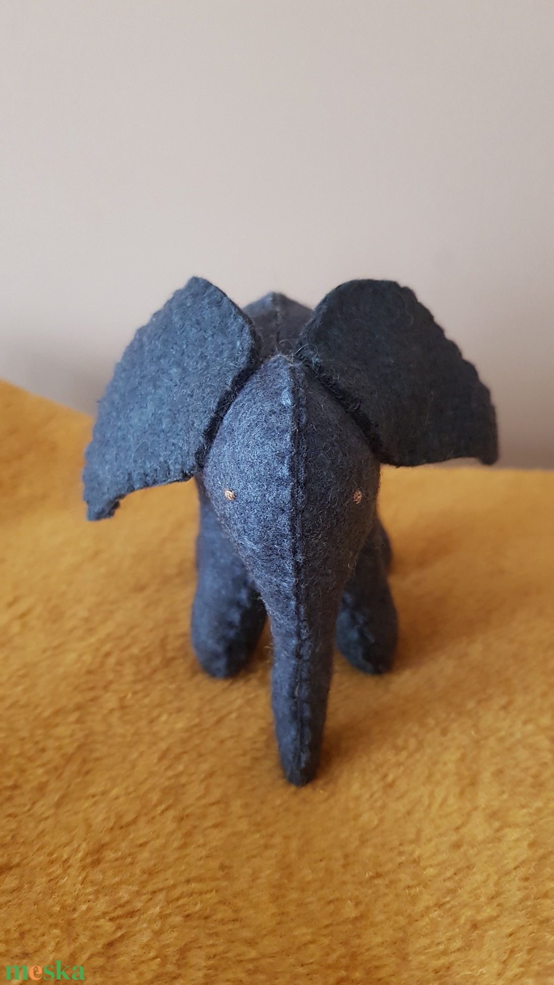 Filc szürke elefánt - játék & sport - plüssállat & játékfigura - elefánt - Meska.hu