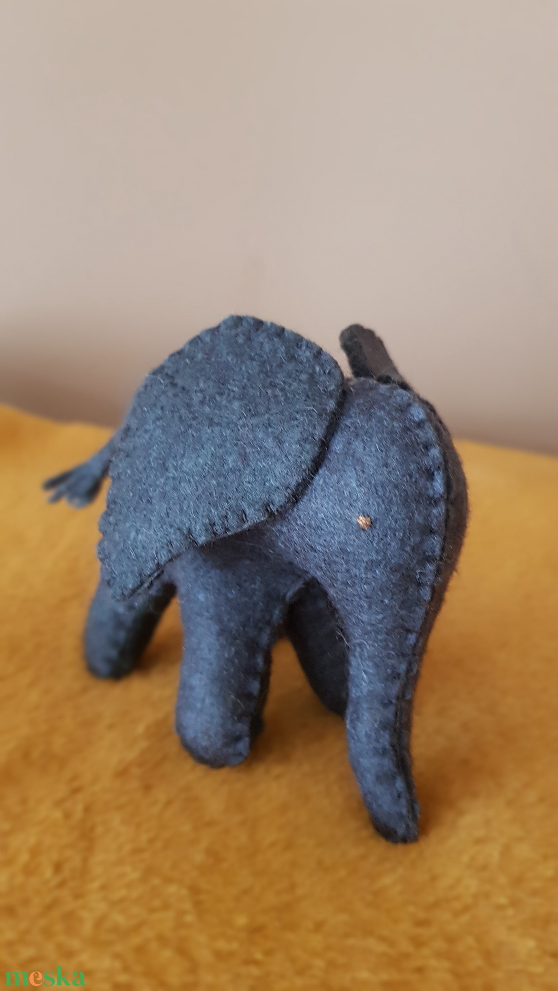 Filc szürke elefánt - játék & sport - plüssállat & játékfigura - elefánt - Meska.hu