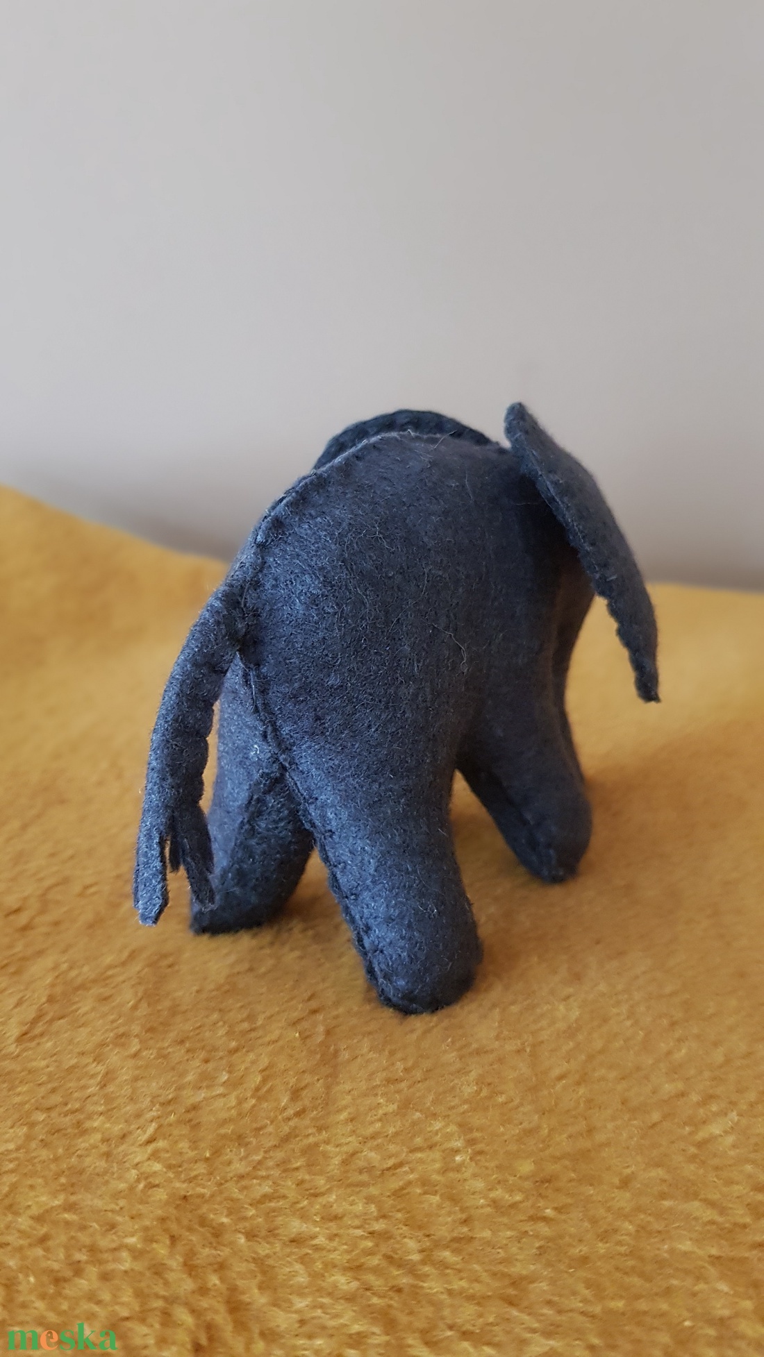 Filc szürke elefánt - játék & sport - plüssállat & játékfigura - elefánt - Meska.hu