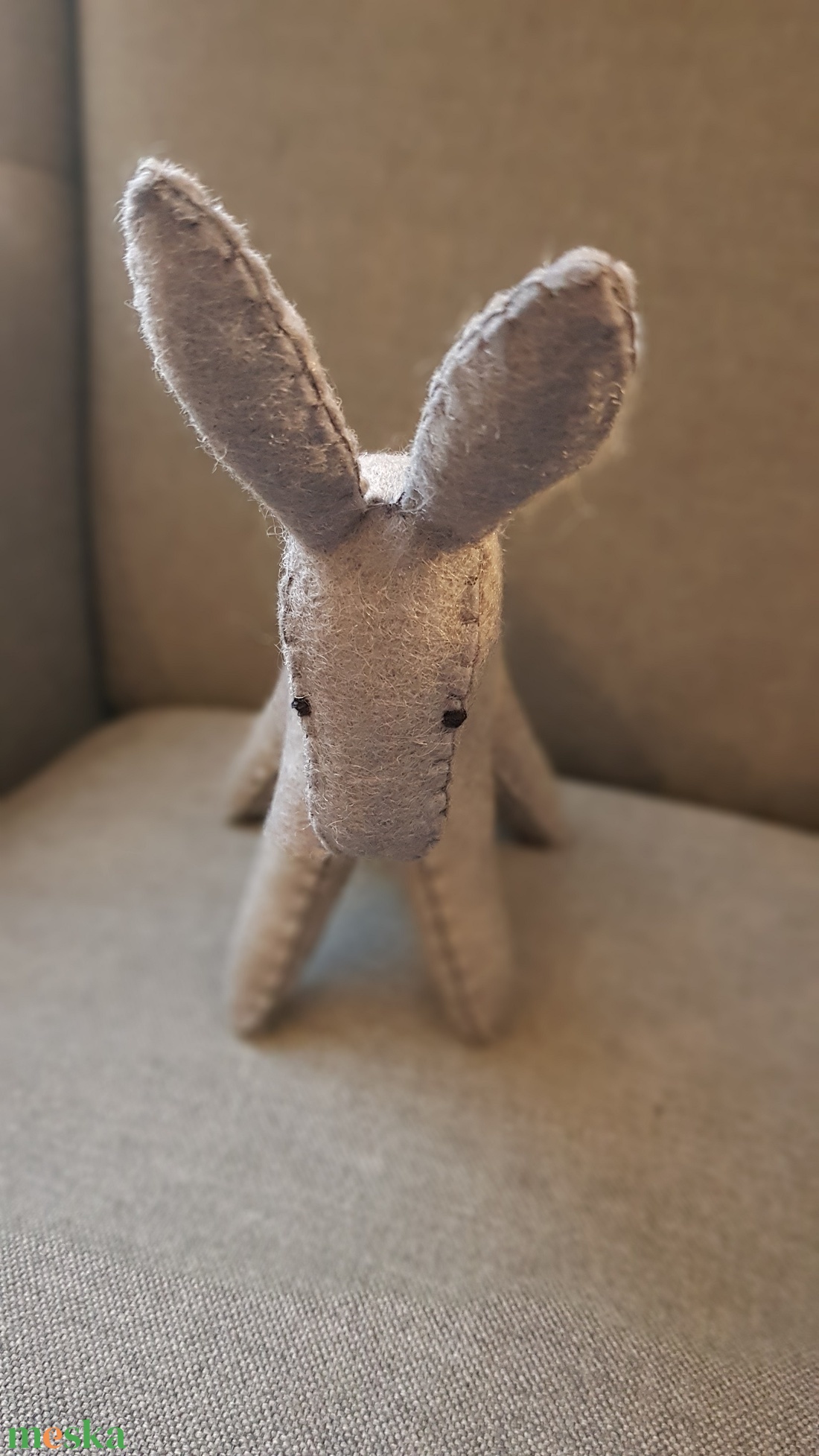 Filc szürke csacsi - játék & sport - plüssállat & játékfigura - más figura - Meska.hu