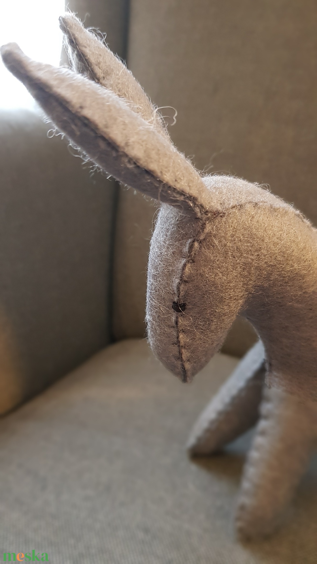 Filc szürke csacsi - játék & sport - plüssállat & játékfigura - más figura - Meska.hu