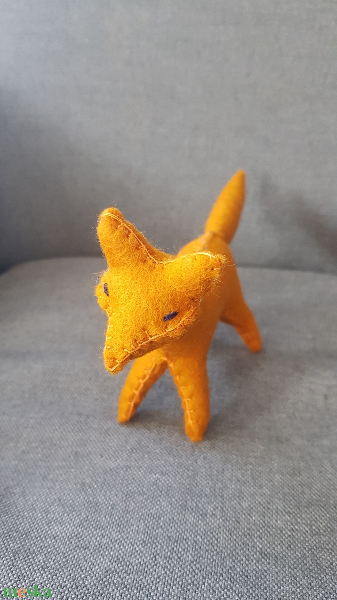 Filc róka  narancs - játék & sport - plüssállat & játékfigura - malac - Meska.hu