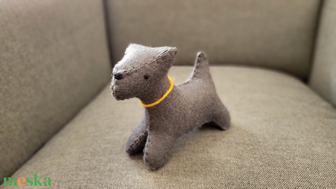 Filc foxi kutya szürke - játék & sport - plüssállat & játékfigura - kutya - Meska.hu