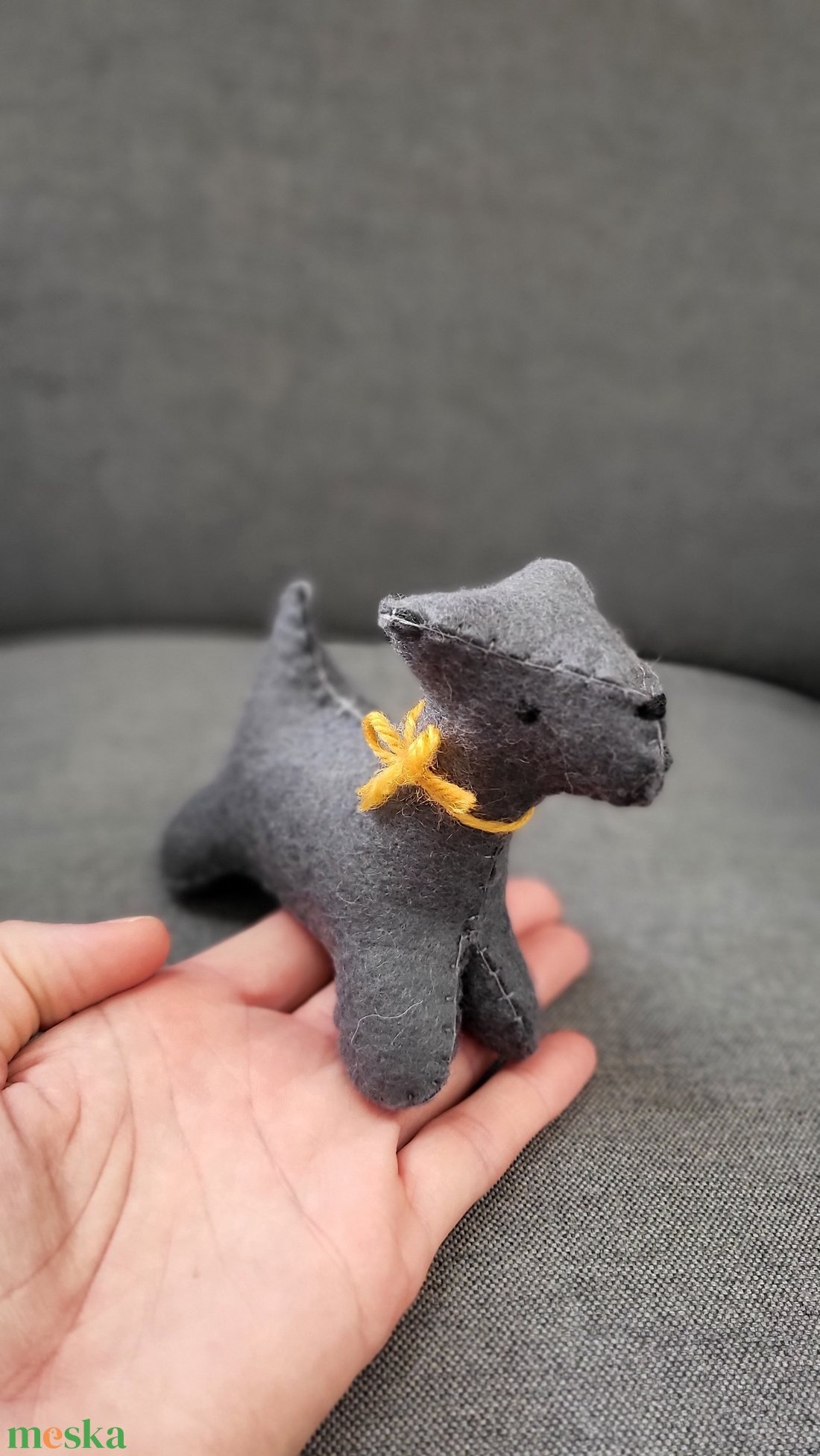 Filc foxi kutya szürke - játék & sport - plüssállat & játékfigura - kutya - Meska.hu