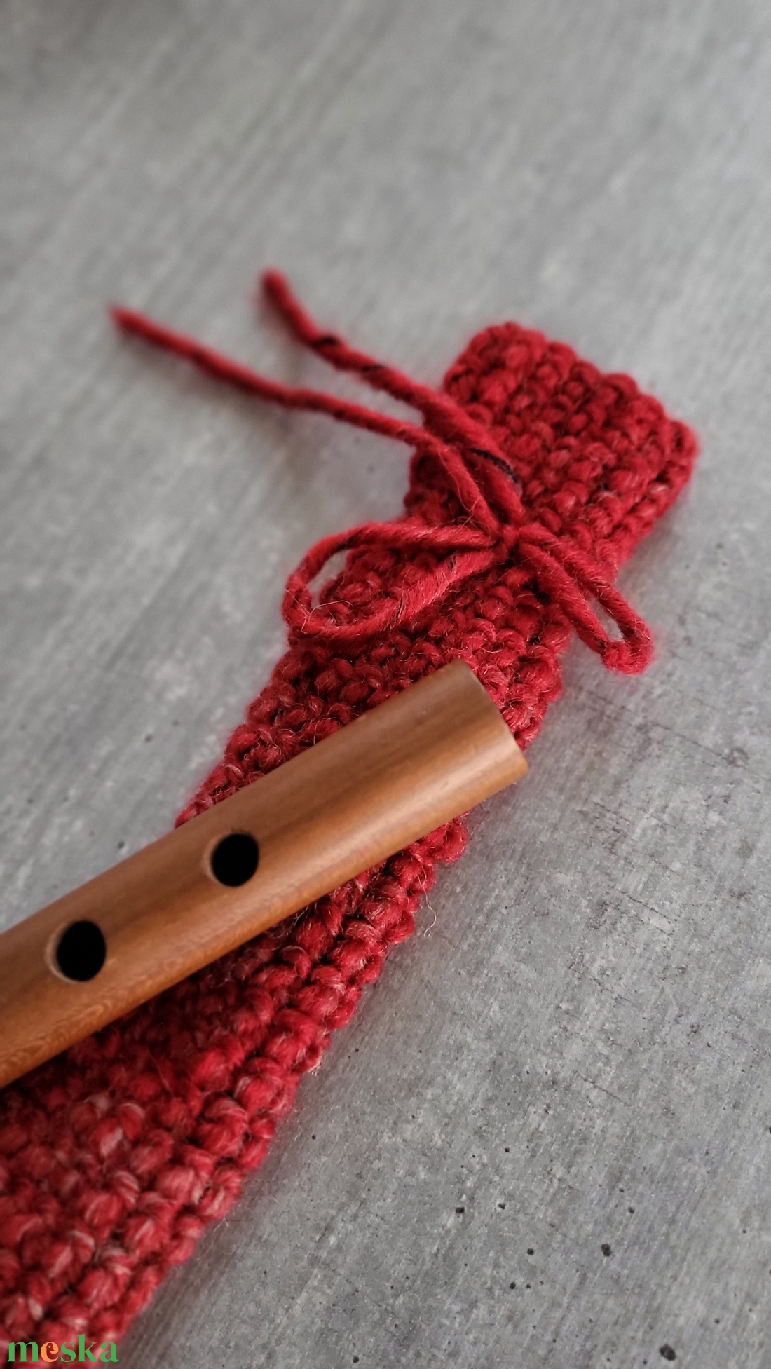 Horgolt furulyatok piros - könyv & zene - hangszer & hangszertok - Meska.hu