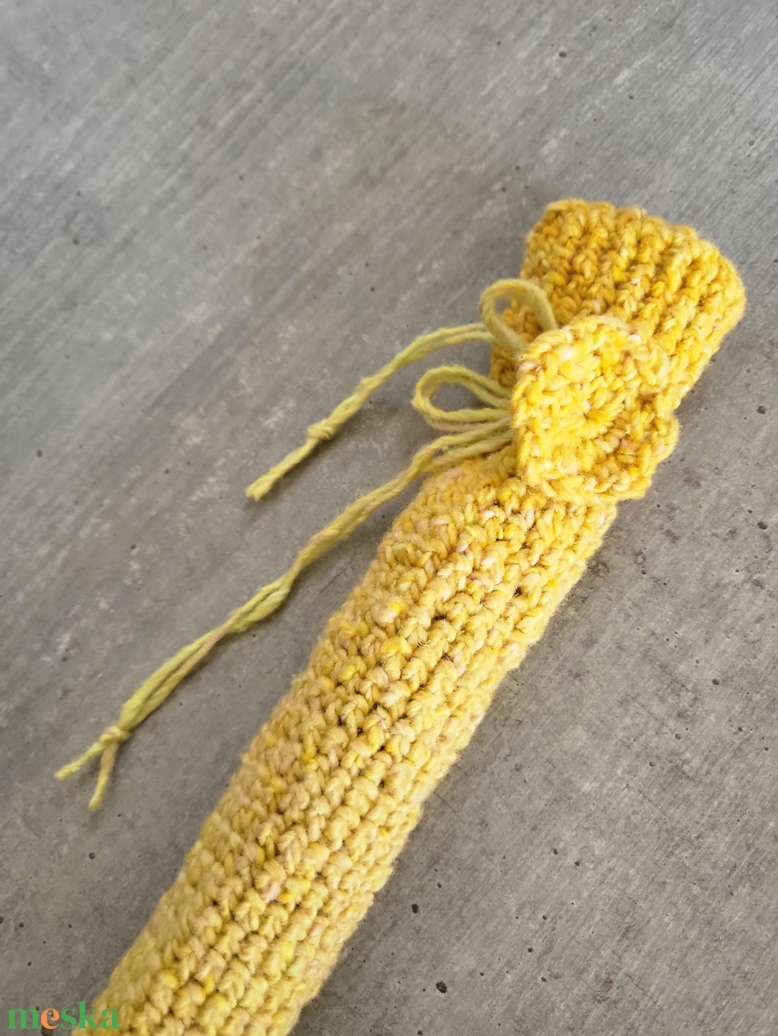 Horgolt furulyatok napsárga - könyv & zene - hangszer & hangszertok - Meska.hu