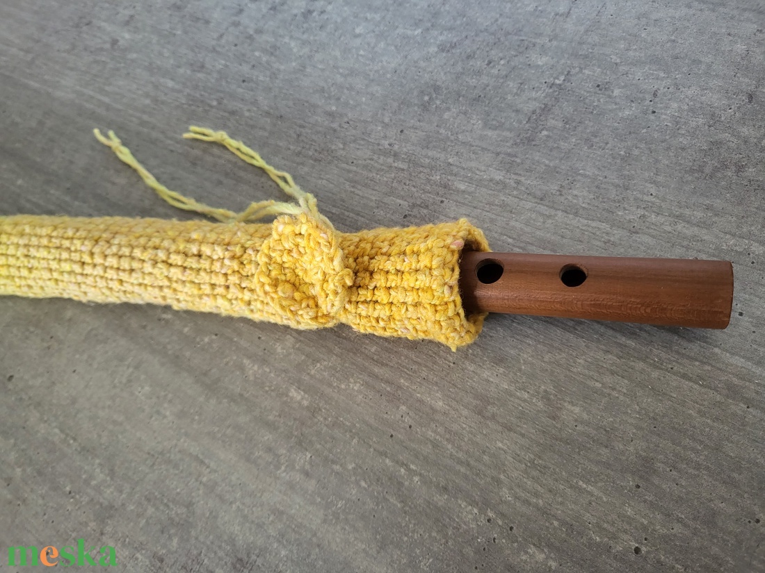 Horgolt furulyatok napsárga - könyv & zene - hangszer & hangszertok - Meska.hu