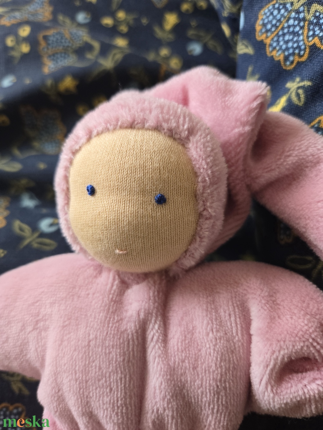 Waldorf baba rózsaszín - játék & sport - készségfejlesztő és logikai játék - montessori szivárvány, waldorf játékok - Meska.hu