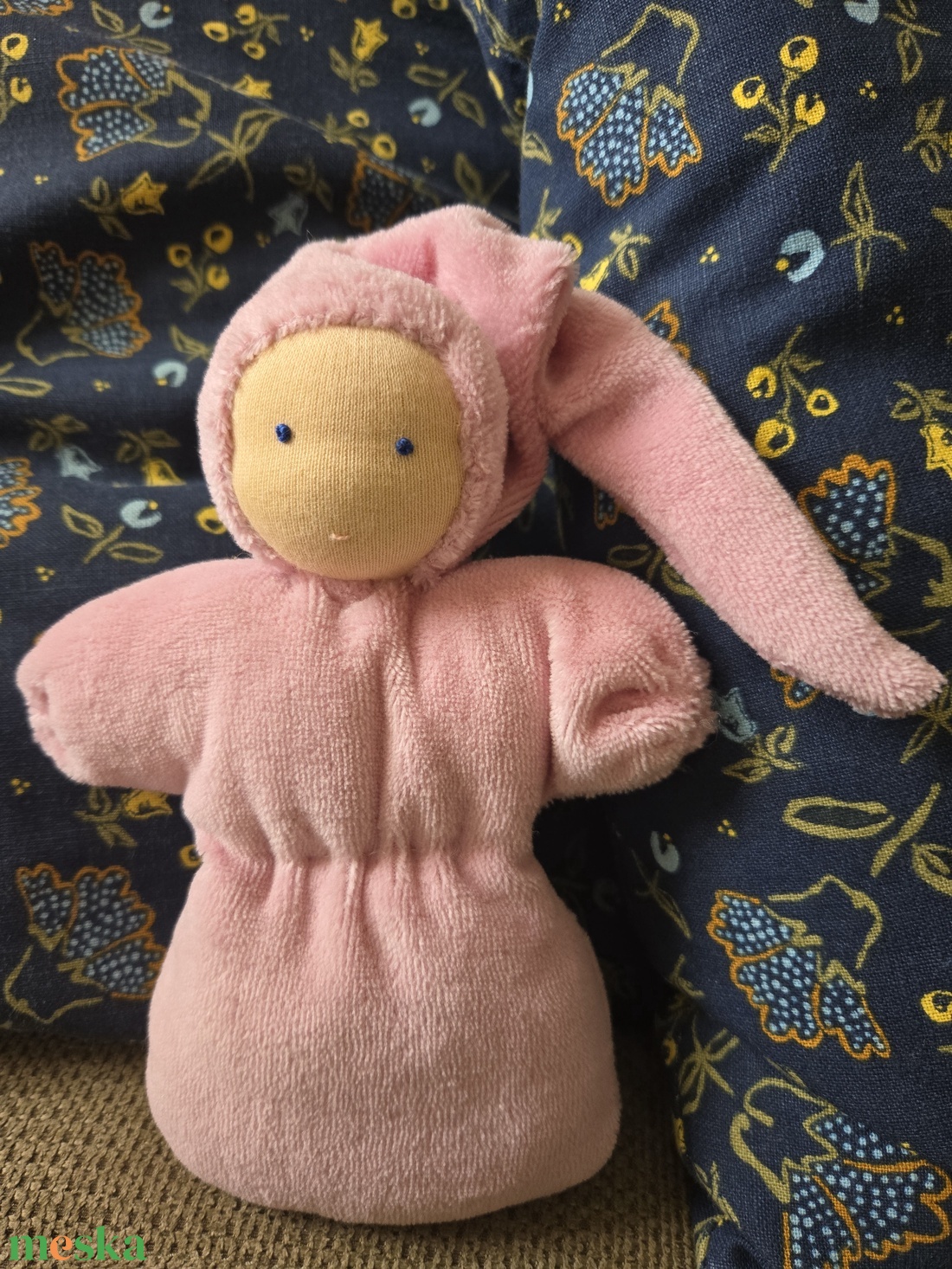 Waldorf baba rózsaszín - játék & sport - készségfejlesztő és logikai játék - montessori szivárvány, waldorf játékok - Meska.hu