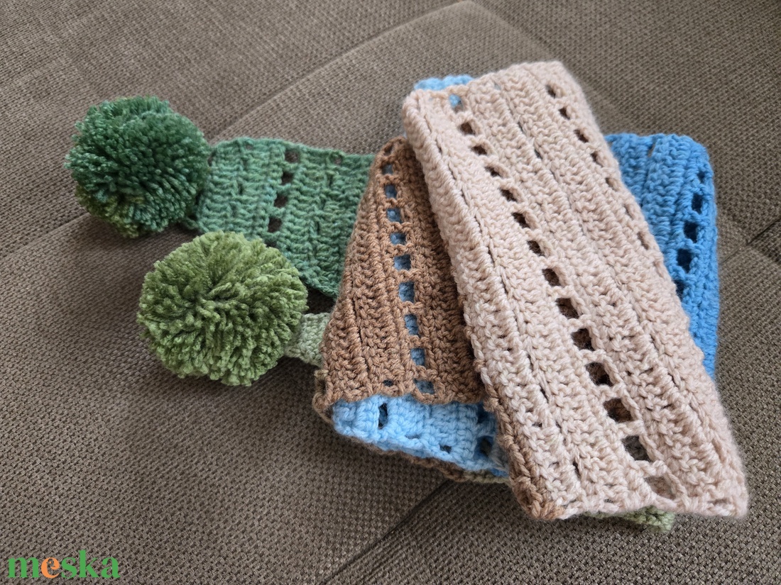 Horgolt gyermek sál barna - ruha & divat - sál, sapka, kendő - sál - Meska.hu