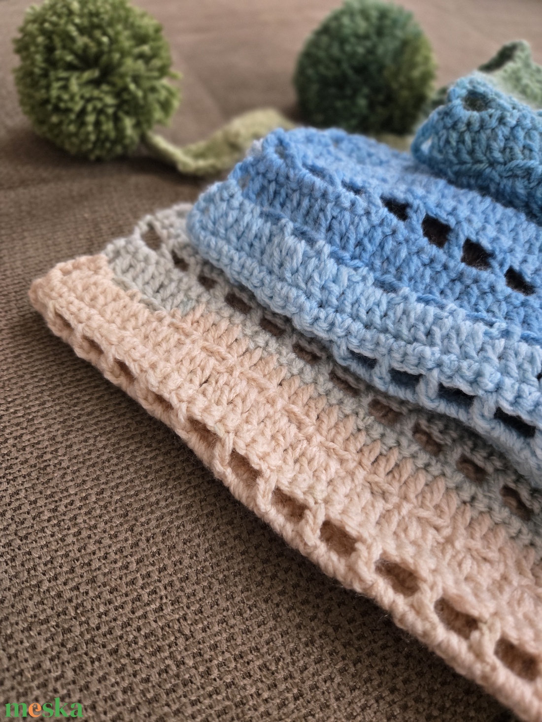 Horgolt gyermek sál barna - ruha & divat - sál, sapka, kendő - sál - Meska.hu