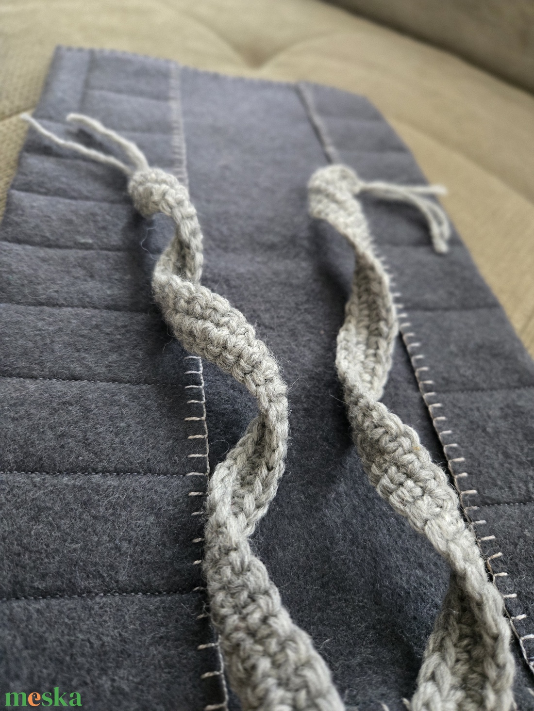 Krétatartó szürke - táska & tok - variálható táska - Meska.hu