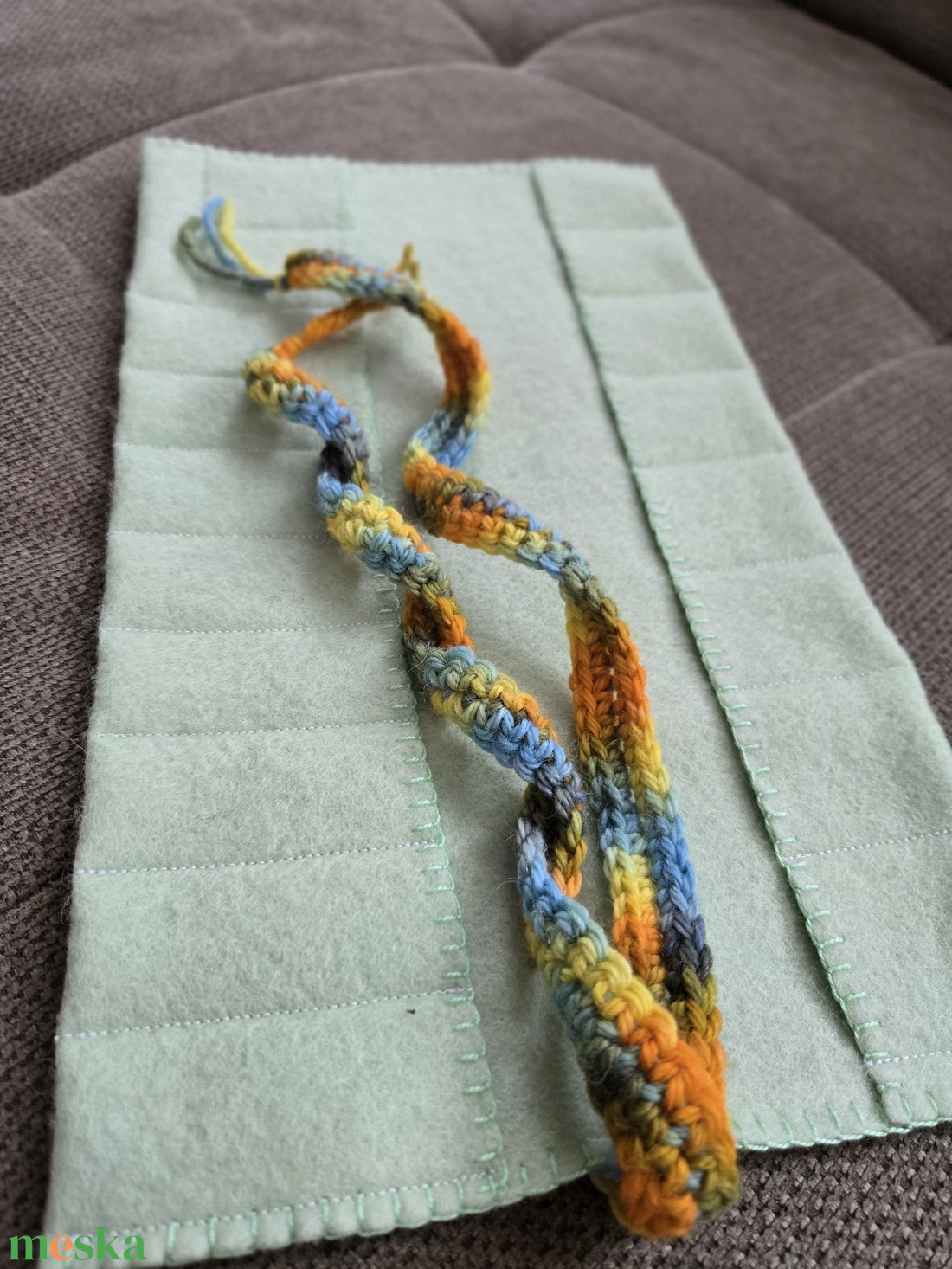 Krétatartó zöld világo - táska & tok - variálható táska - Meska.hu