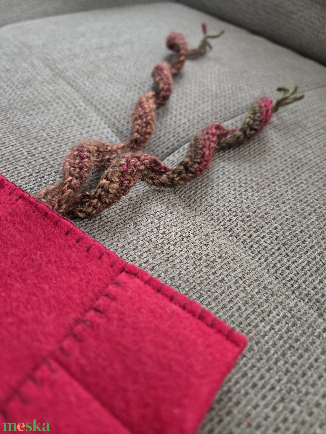 Krétatartó piros - táska & tok - variálható táska - Meska.hu