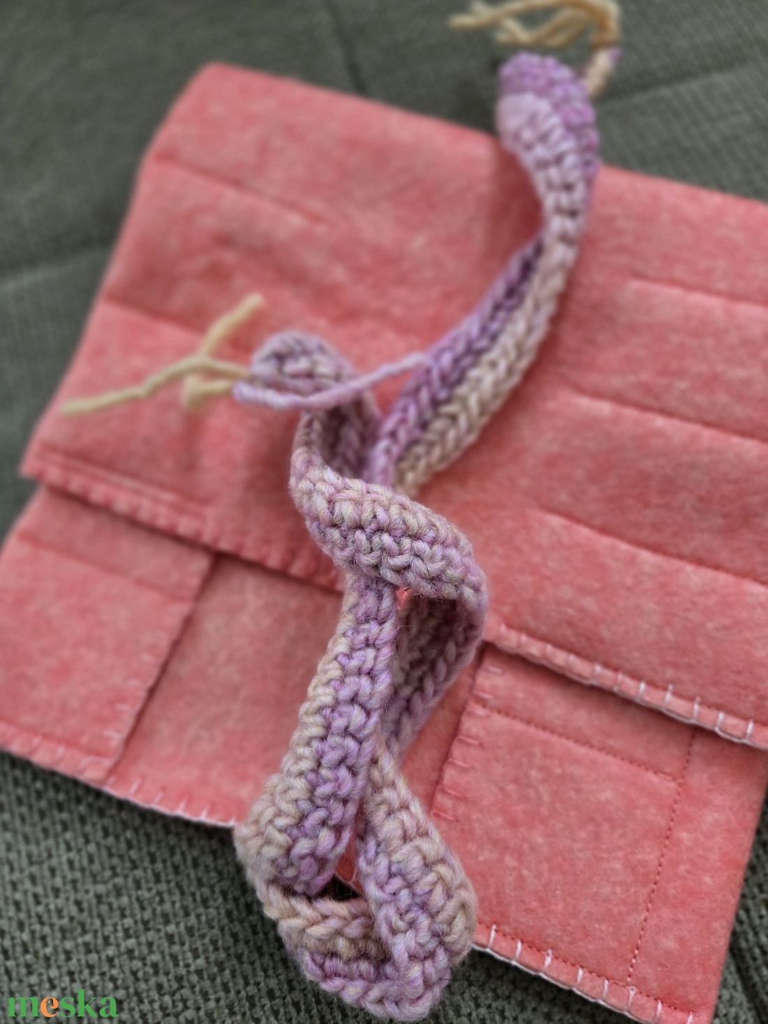 Krétatartó rózsaszín 2 - táska & tok - variálható táska - Meska.hu