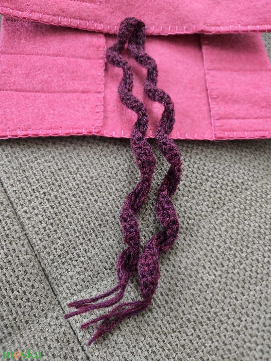 Krétatartó rózsaszín sötét - táska & tok - variálható táska - Meska.hu