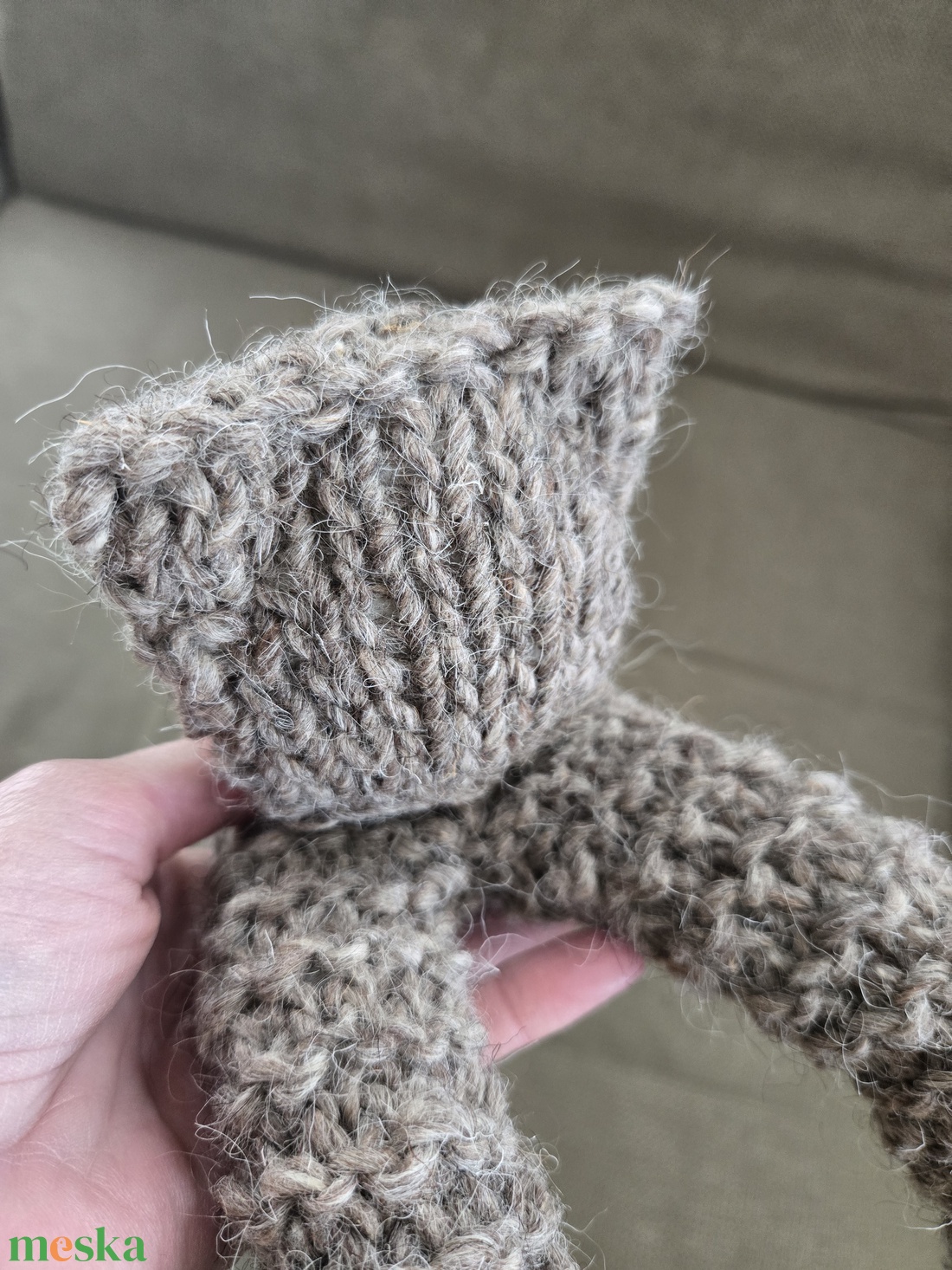 Kötött gyapjú cica - játék & sport - plüssállat & játékfigura - plüss dínók - Meska.hu