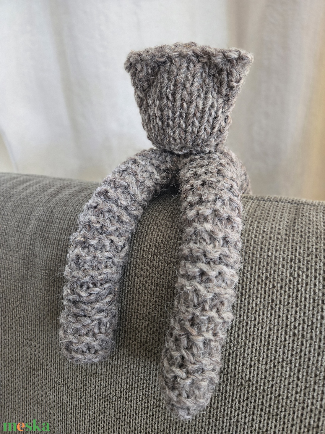 Kötött gyapjú cica - játék & sport - plüssállat & játékfigura - plüss dínók - Meska.hu