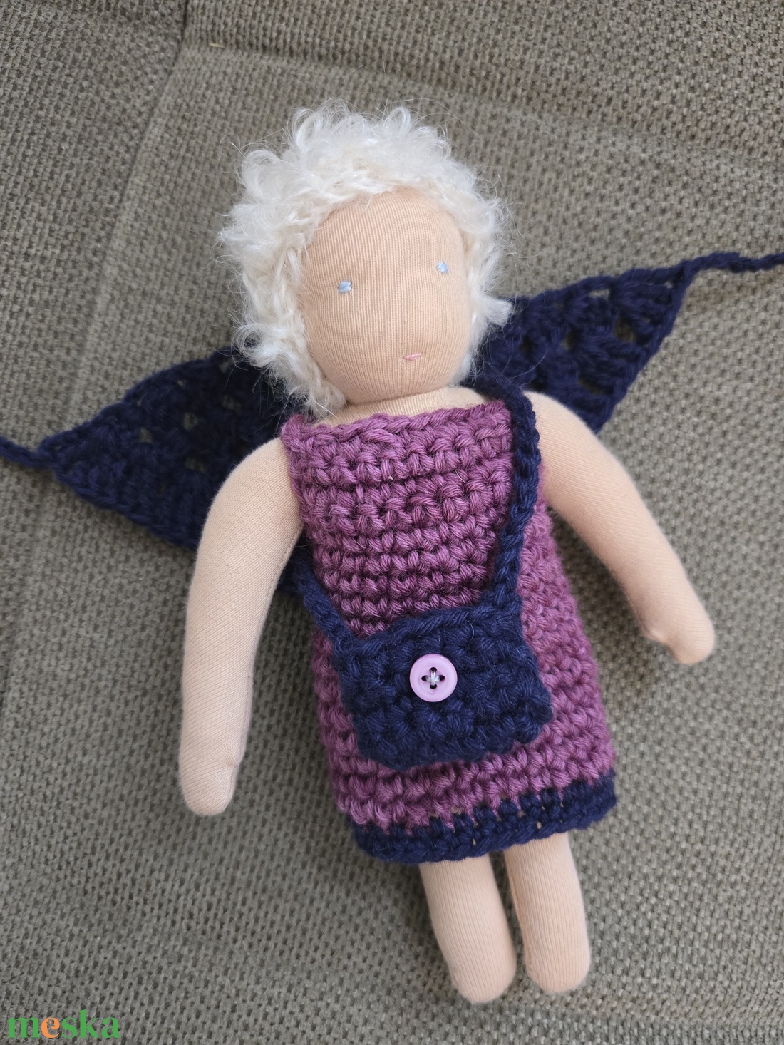 Kicsi Waldorf baba - baba - mama - baba játékok - rágcsalánc - Meska.hu
