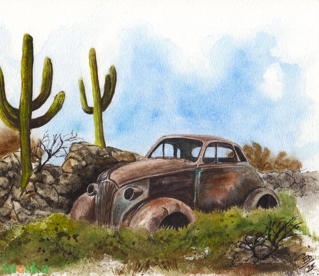 Arizona - férfias hangulatú akvarell illusztráció, nyomat, A4 - Summertime sorozat - művészet - festmény - akvarell - Meska.hu Arizona - férfias hangulatú akvarell illusztráció, nyomat, A4 - Summertime sorozat - művészet - festmény - akvarell - Meska.hu