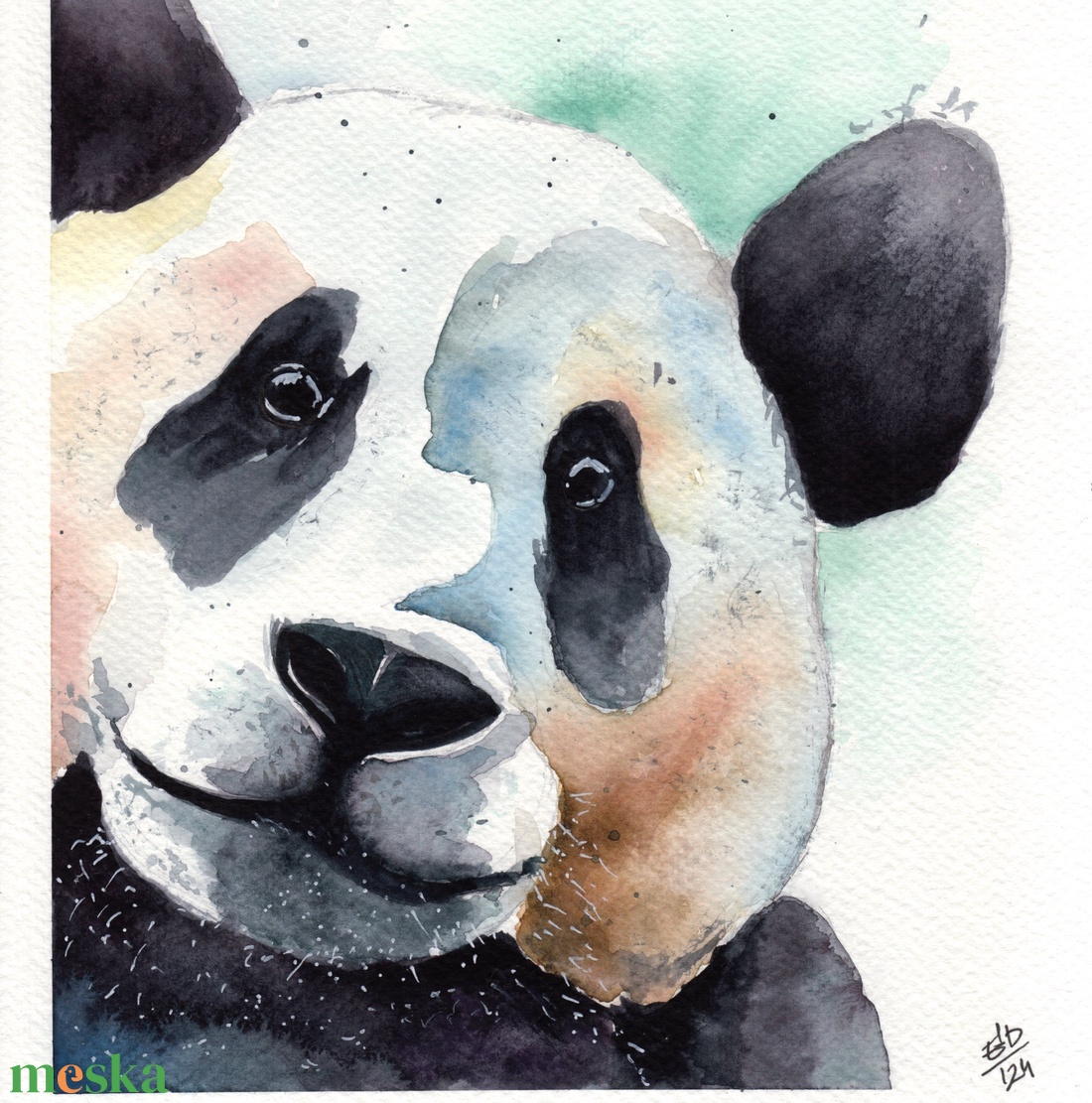 Panda - akvarell illusztráció, nyomat, A4-es méretben - gyerekszobába - az ÁLLATI! - sorozat része - művészet - festmény - akvarell - Meska.hu Panda - akvarell illusztráció, nyomat, A4-es méretben - gyerekszobába - az ÁLLATI! - sorozat része - művészet - festmény - akvarell - Meska.hu