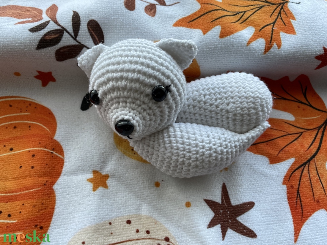 Fehér róka  - játék & sport - plüssállat & játékfigura - róka - Meska.hu Fehér róka  - játék & sport - plüssállat & játékfigura - róka - Meska.hu